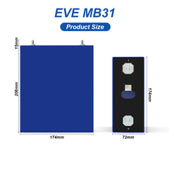 EVE MB31 3.2V 314Ah LiFePO4 Battery Cell