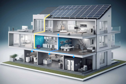 Benefits of splitting solar backup systems for high and low loads