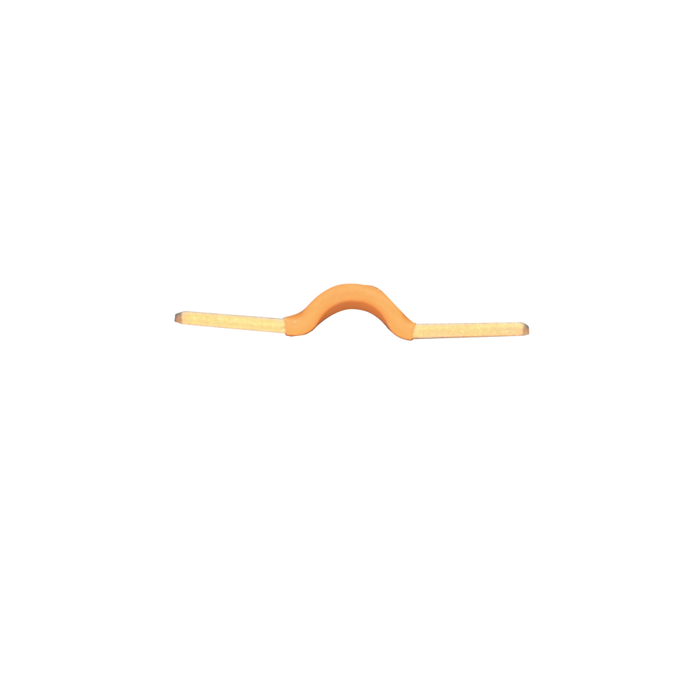EVE LF105 105Ah orange flexible busbar side view on the white background