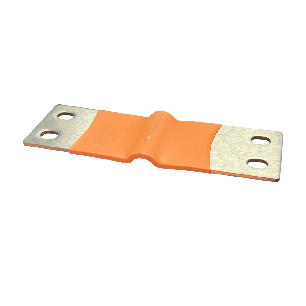 4 holes yellow flexible busbar side view