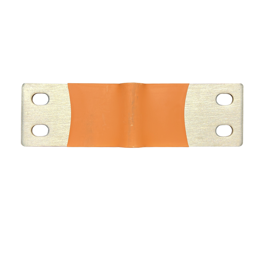 4 holes yellow flexible busbar top view