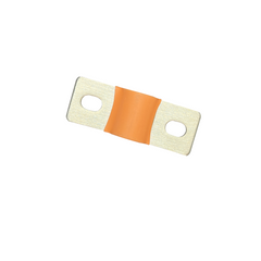 EVE LF105 105Ah orange flexible busbar with two holes on the white background
