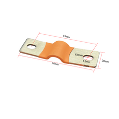 EVE LF230 Yellow Flexible Busbar Dimension on the white background