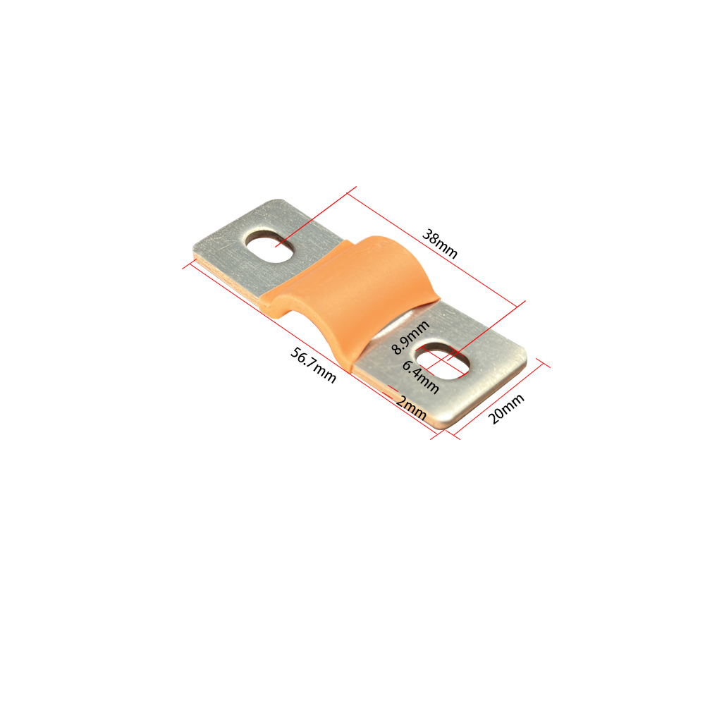 EVE LF105 flexible busbar dimension on the white background